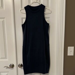 Elegant Navy Sleeveless Dress